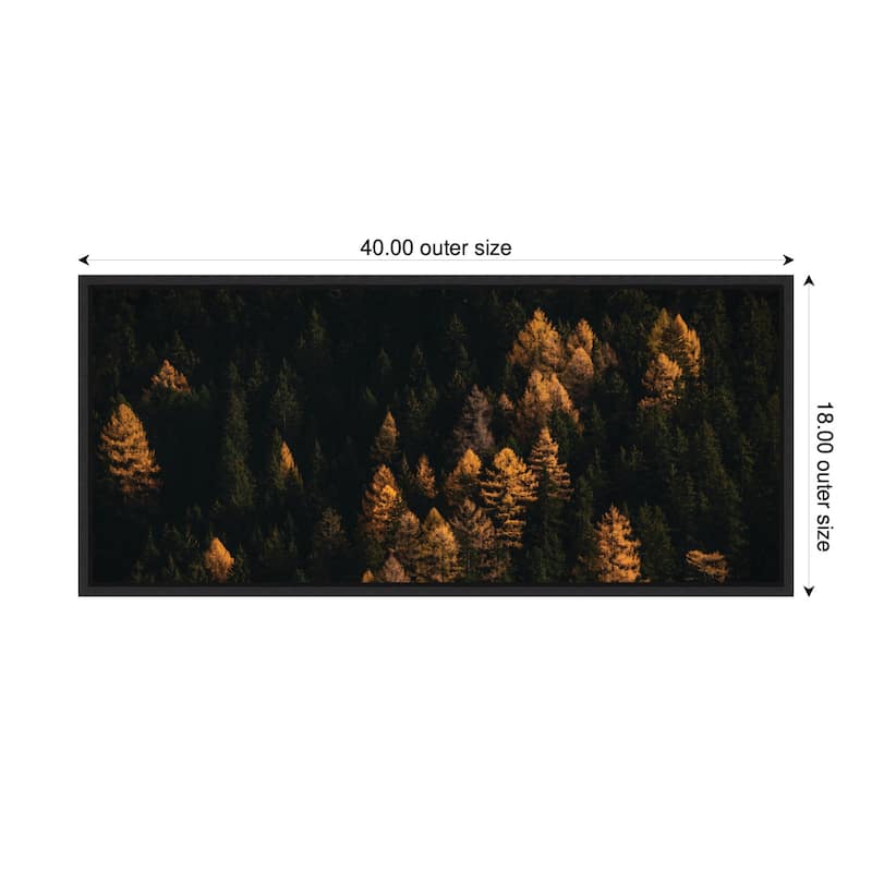 Kate and Laurel Sylvie Autumnal Mountain Pines During Sunset Framed Canvas by Michael Schauer