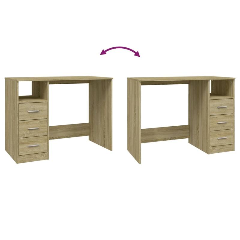vidaXL Desk Engineered wood 40.2 in x 19.7 in x 29.9 in Desk