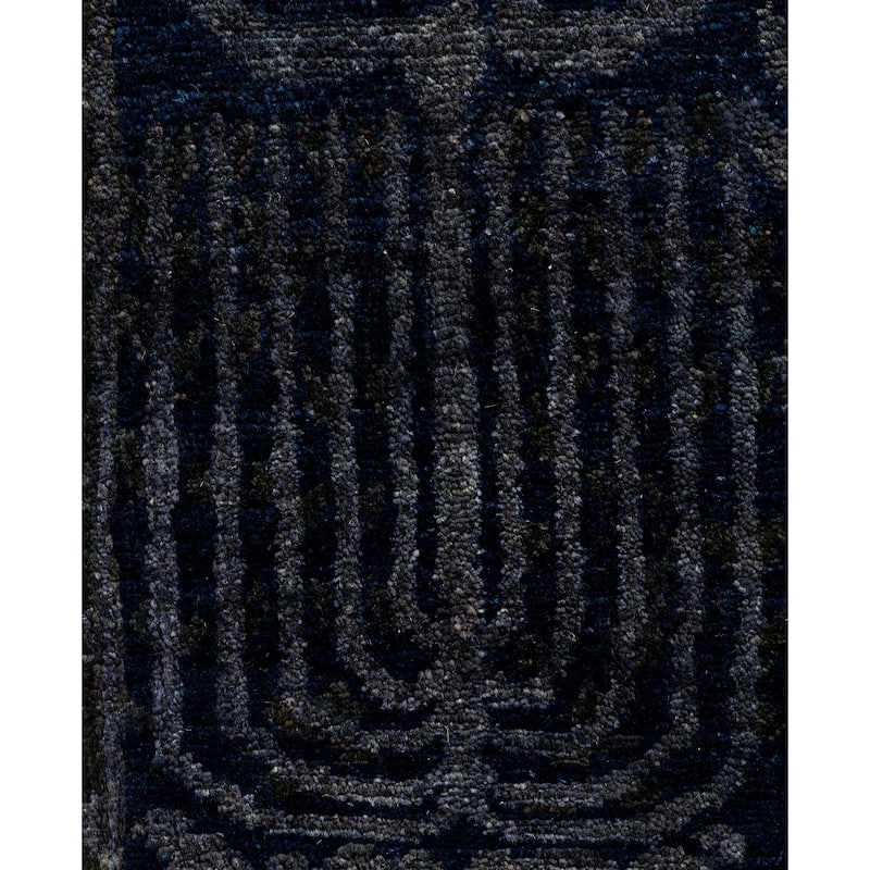 Overdyed One-of-a-Kind Hand-Knotted Area Rug - Navy - 6' 1" x 8' 10"