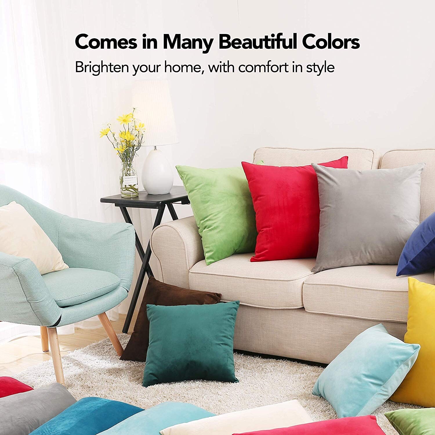 Velvet Luxurious Smooth Pillow Cases Red Cushion For Sofa 18 Pillow Cases Red Cushion For Sofa