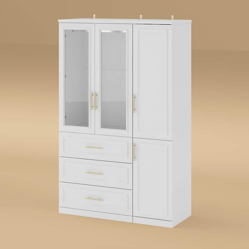 Modular Wardrobe Combo Armoires Closet Freestanding Cabinet Organizer