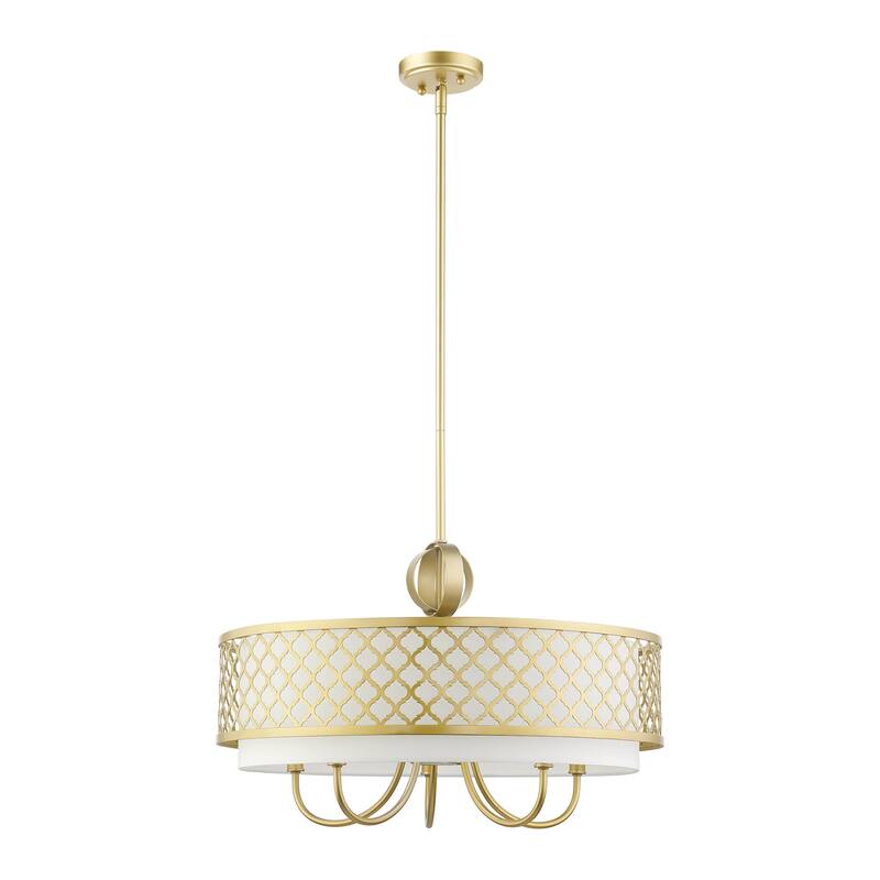 Livex Lighting Arabesque Single Light 24" Wide Drum Chandelier with