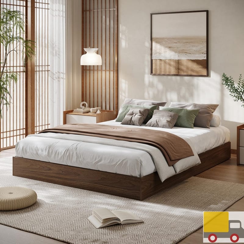 Modern Solid Wood Platform Bed Frame