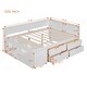 preview thumbnail 8 of 9, White Full Size Daybed with Drawers and Shelves Storage Bed Frame