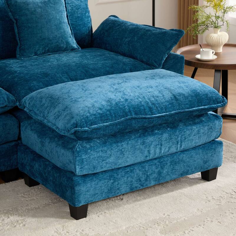 GDF Studio - Cloud Modern Chenille Upholstered Single Seat Sofa with Double-Layer Cushion for Living Room