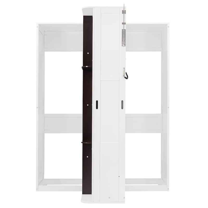 Queen Murphy Bed 360° Rotating Hidden Storage Racks Cabinet Wall Bed