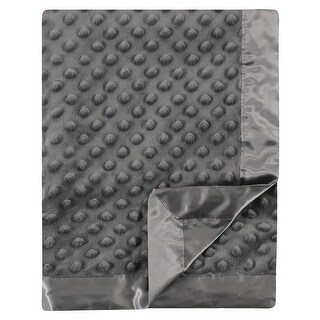 Hudson Baby Unisex Baby Plush Mink Blanket, Charcoal, One Size - Charcoal - One Size