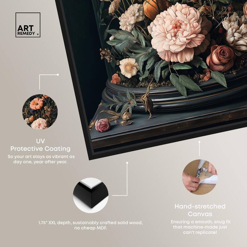 Bell Jar Garden I Canvas by Art Remedy