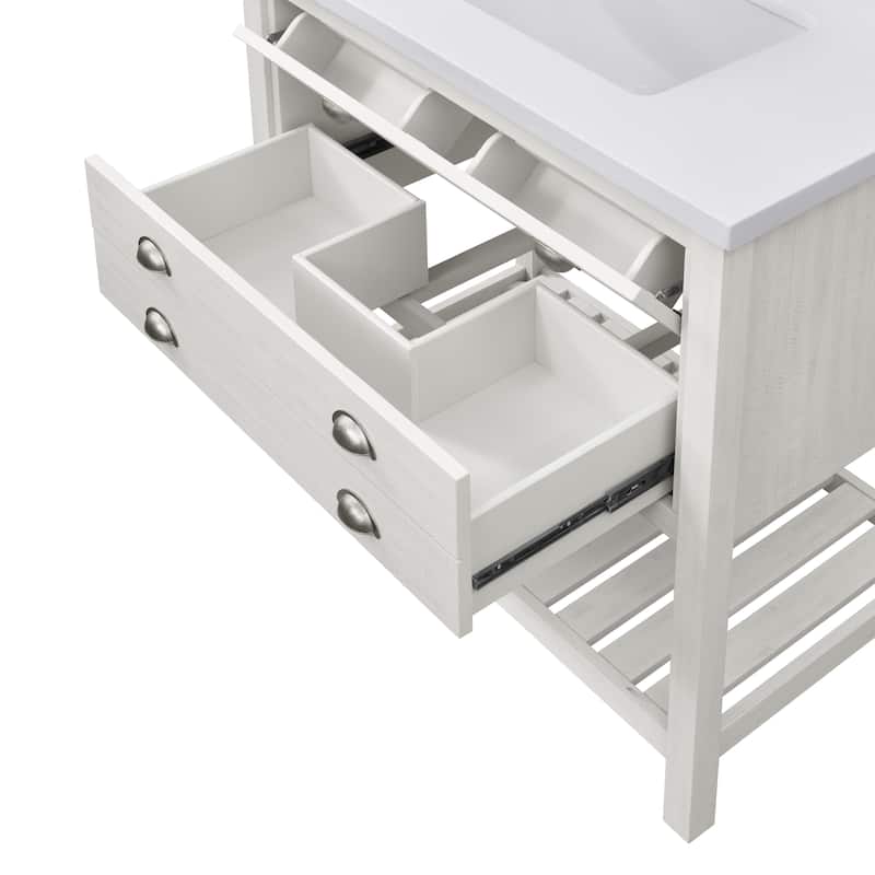 Monterey 37" Farmhouse Single Bathroom Vanity with Top