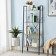 preview thumbnail 3 of 11, Carbon Loft Ogzewalla 4-shelf Wood and Metal Ladder Bookcase