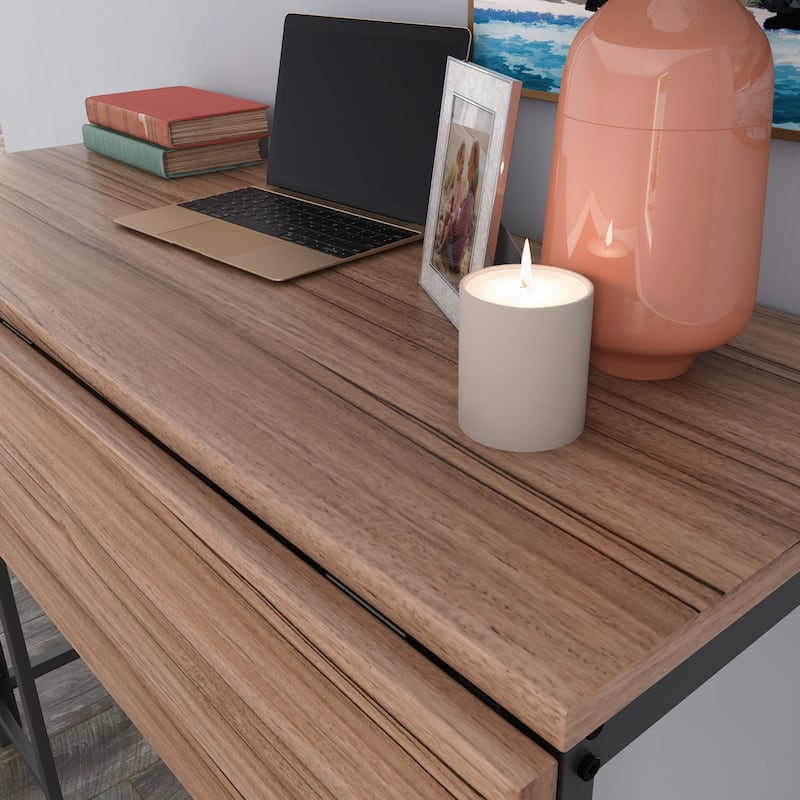 Wood Drop Leaf Table with Flip-Up Top