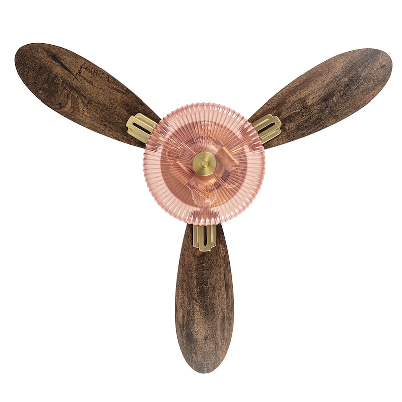 Frederick River of Goods 3-blade 42-inch Modern Indoor Ceiling Fan with Pink Shade and Remote Control - 42" x 42" x 18"
