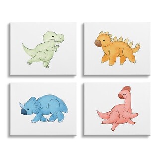 Stupell Kids Room Cartoon Dinosaur Painting - 16x20 Inch Prehistoric Dino Wall Art For Children's Decor - View #9