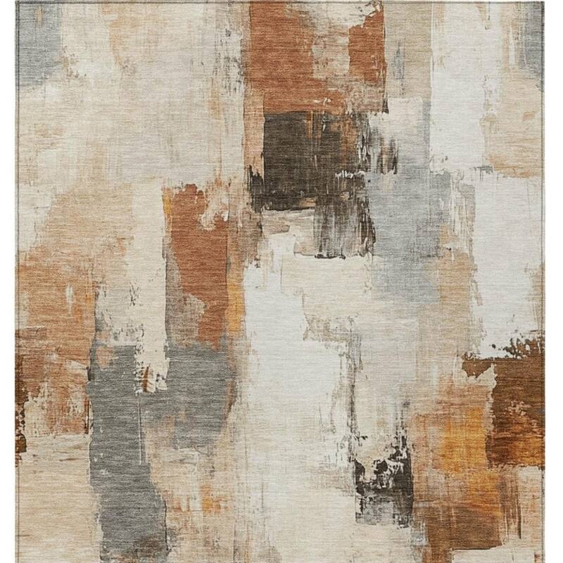 HomeRoots Abstract Transitional Rectangle Outdoor Rug