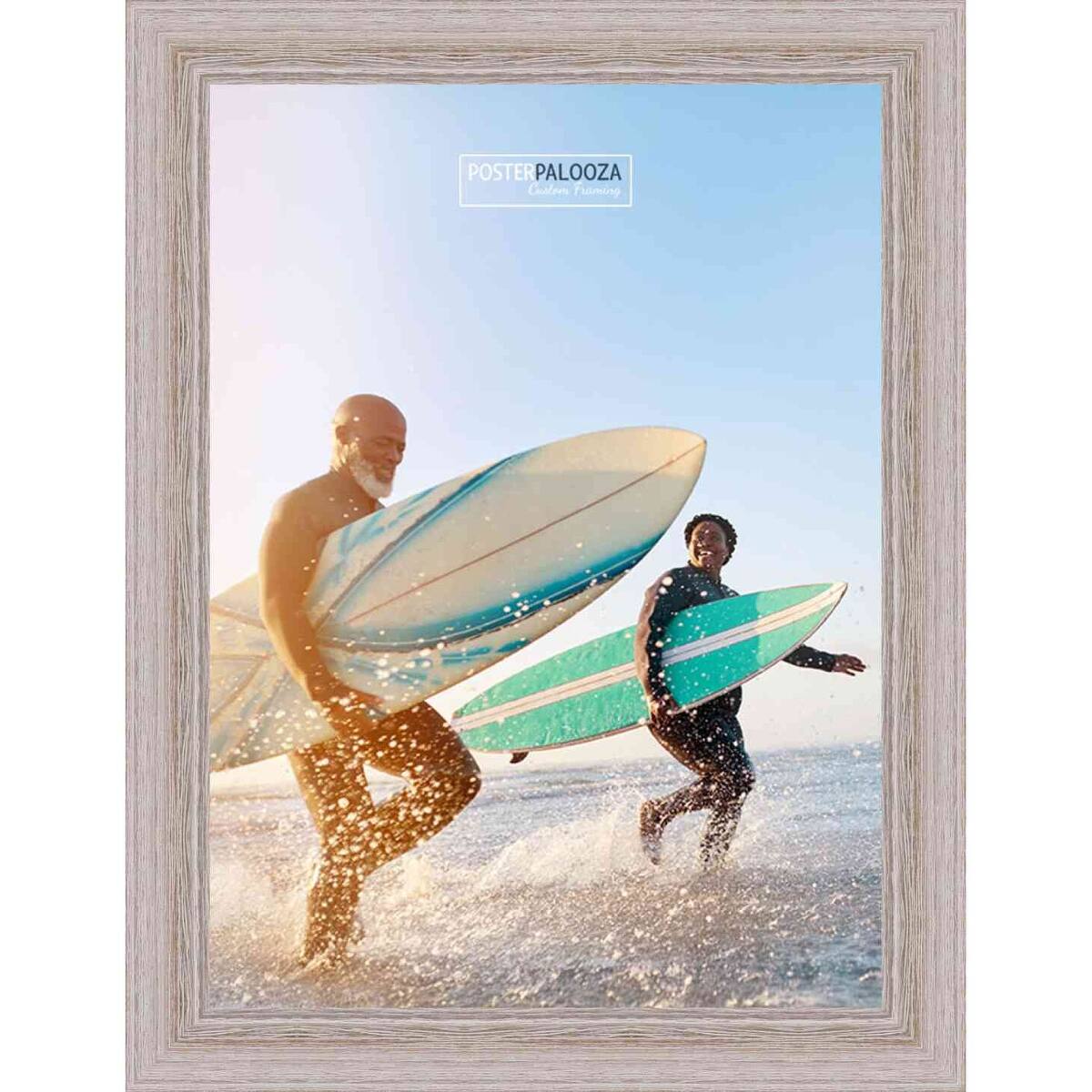 9x13 Frame Light Brown Oak Wooden Picture Frame with UV Acrylic, Foam