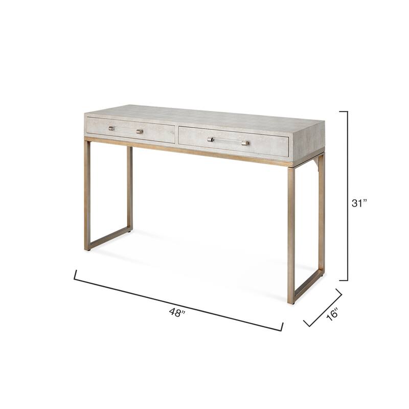 Alden Décor Brayden Faux Shagreen Console