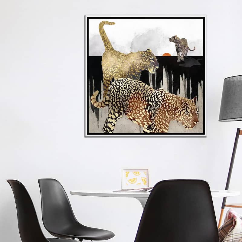 iCanvas "Minimal Leopards" by SpaceFrog Designs Framed Canvas Print