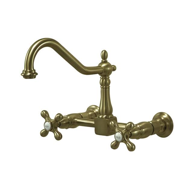 Kingston Brass Heritage 1.8 GPM Wall Mounted Bridge Kitchen Faucet