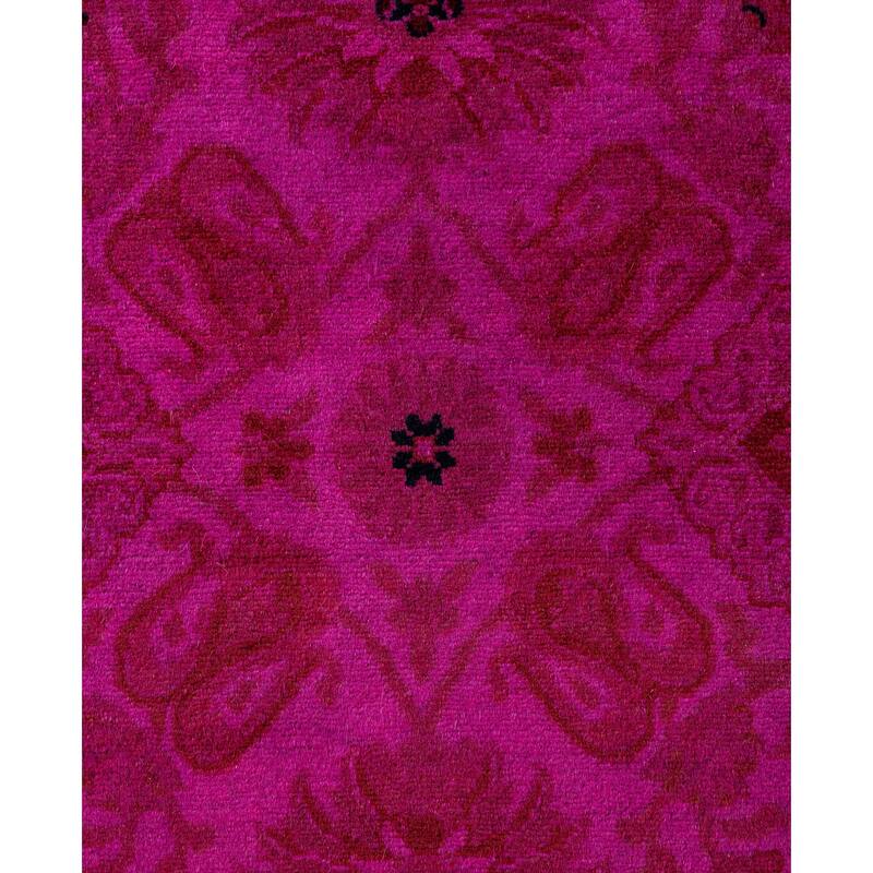 Overdyed One-of-a-Kind Hand-Knotted Area Rug - Pink - 2' 8" x 11' 3"
