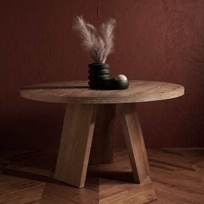 SAFAVIEH Couture Francelina 54" Wood Dining Table - 54 In W x 54 In D x 30 In H - 54Wx54Dx30H