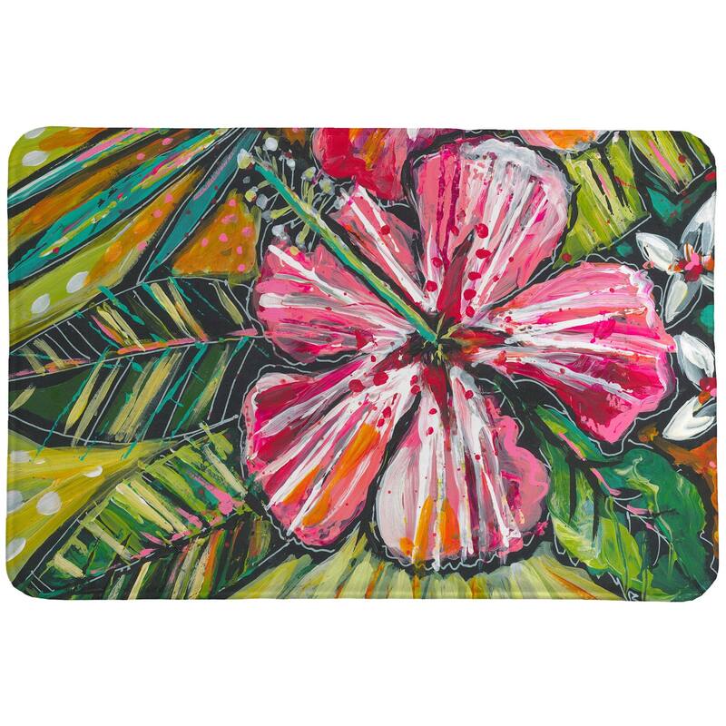Tropical Burst Memory Foam Rug - 21x34 - Multicolor