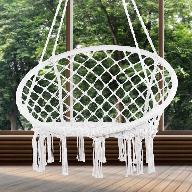 Hammock Chair Hanging Swing for Indoor Outdoor Patio Bedroom Porch