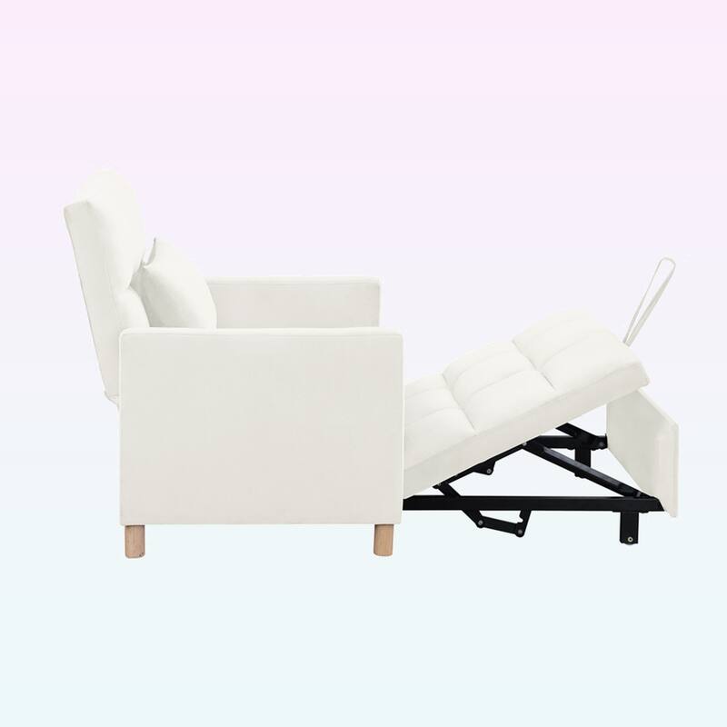Modern Convertible Sleeper Sofa Chair Bed with Pillow