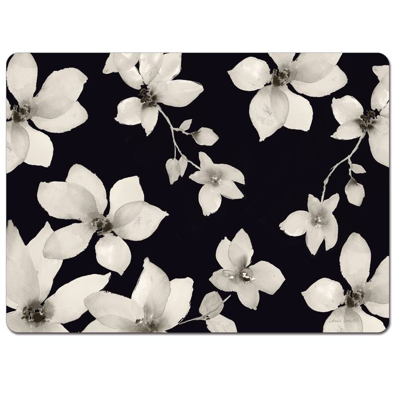 Hardboard Placemat, Moody Blooms, Set of 2, Made in the USA - Multi - Set of 4