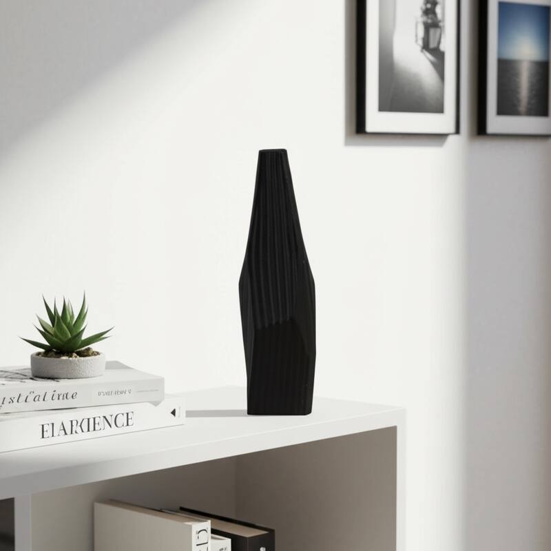 Aluminum Metal Balaz Asymmetrical Sculpted Vase