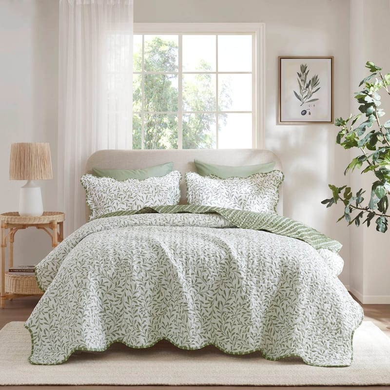 Madison Park Darcy 3 Piece Print Quilt Set