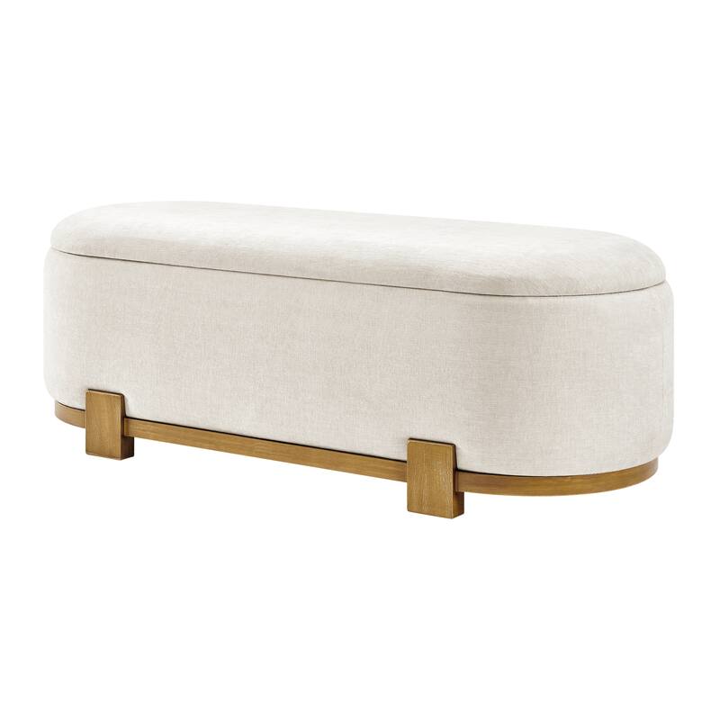 NPD Furniture Ayleen Chenille Storage Bench
