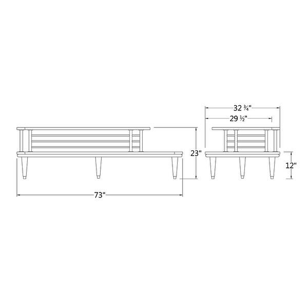 Cambridge Casual Mosko Teak Metal Loveseat with Cushion
