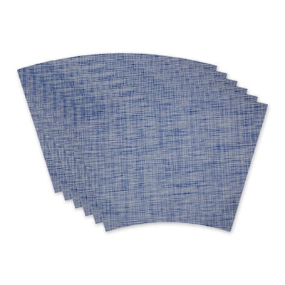 Fig Green Tweed Round Table Placemat (Set of 6) - 13x20