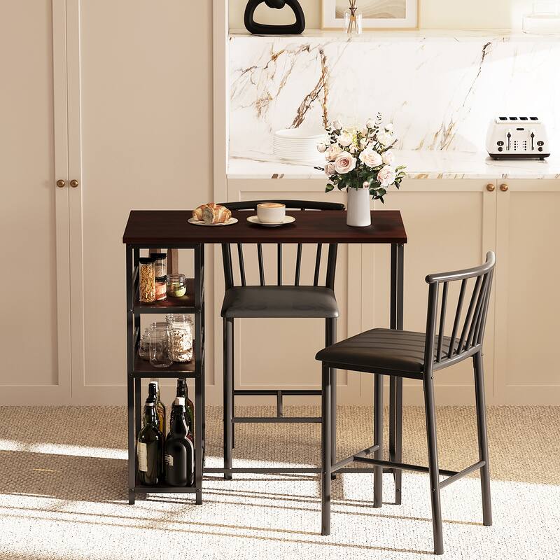 Futzca Dining Table Set, Kitchen Bar Table and Chairs, 3 Or 4 Pieces