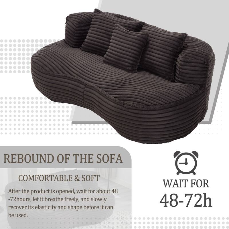Roomfitters High Back Bean Bag Chair, Soft Lazy Sofa Lounger for Adults and Teens, Indoor and Outdoor Floor Couch