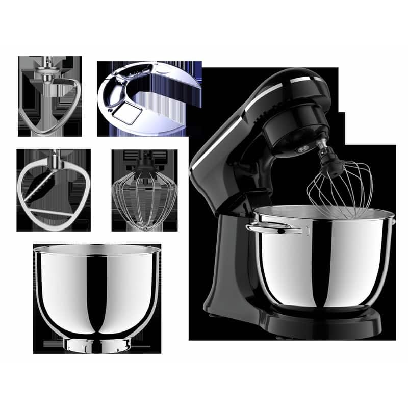 Plum Chef 5L Electric Food Mixer, 10-Speed Portable Kitchen Mixer with Egg Whisk, Dough Hook, Flat Beater & Dishwasher
