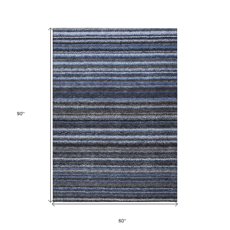 HomeRoots Striped Transitional Rectangle Outdoor Rug