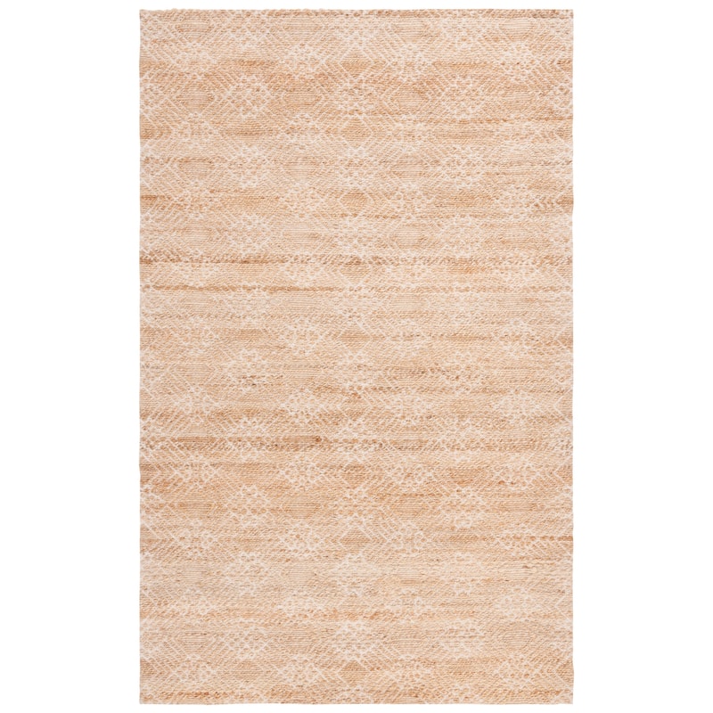 SAFAVIEH Natural Fiber Rosalind Casual Jute Rug - 6'6" Square - Natural/Ivory