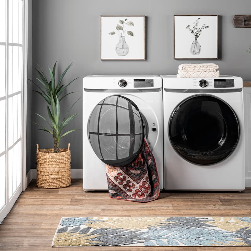 Nuloom Damaris Splashguard Medallion Machine Washable Area Rug