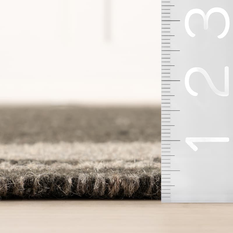 Nate Berkus Canon Bordered Wool Cozy Area Rug
