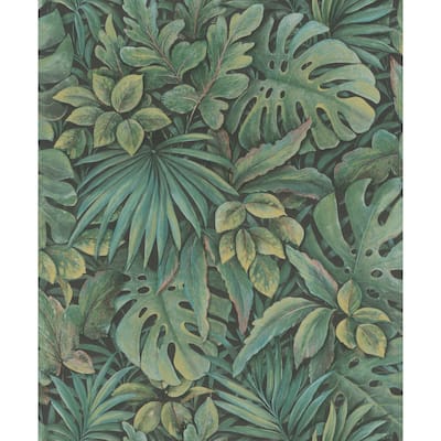 Galerie Wallcoverings Eden Collection Jungle Leaves Vinyl on Non-Woven Matte Wallpaper Roll