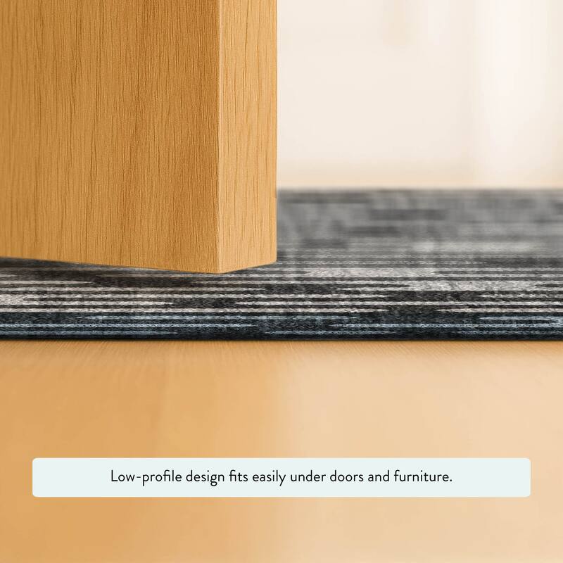 Machine Washable Indoor/ Outdoor Modern Kingman Chantille Rug