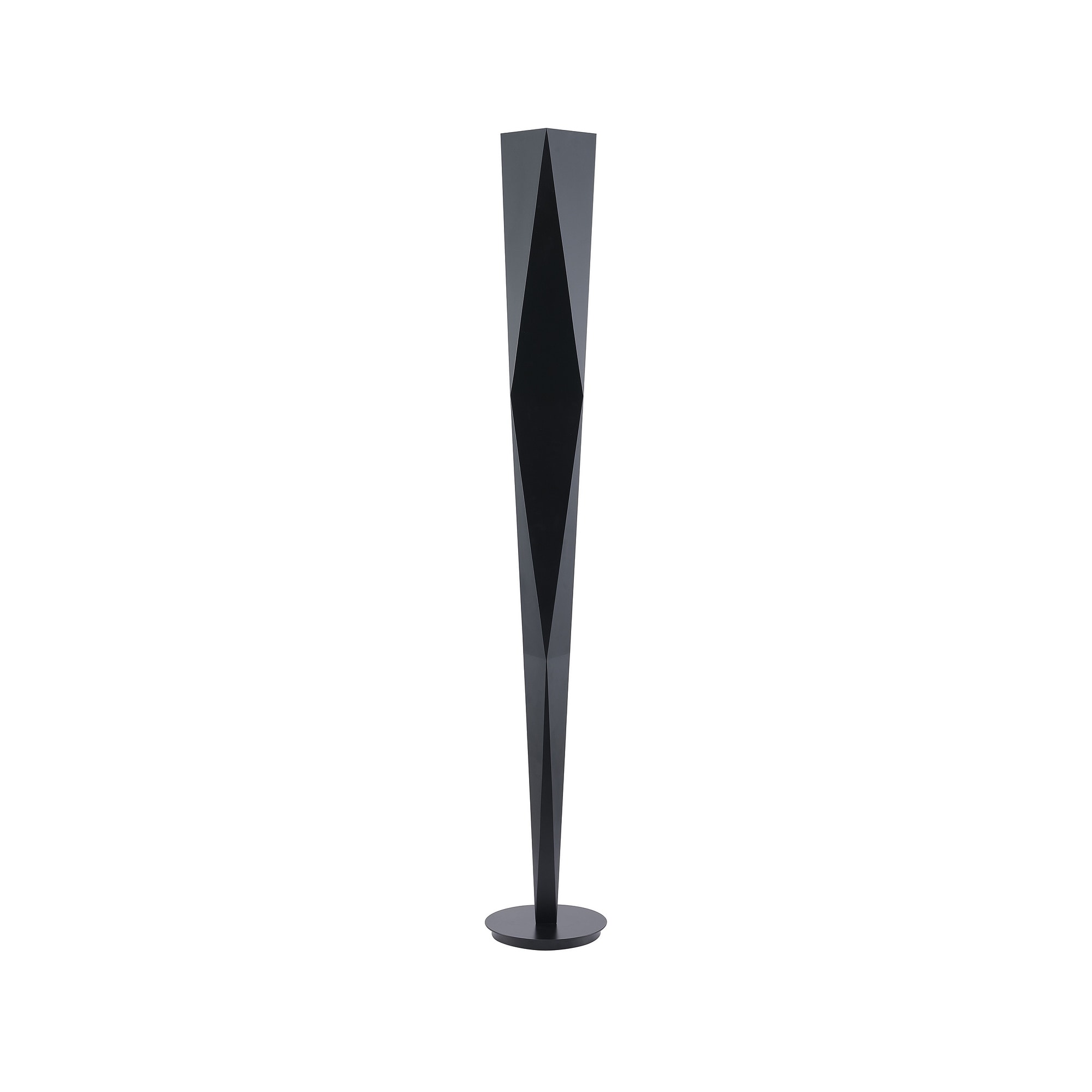 1-Light Black LED Floor Lamp With A White Acrylic Shade