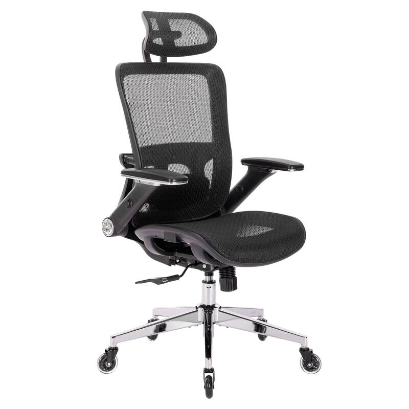 Breathable Mesh Office Chair, Game Computer Chair with FlipUp Arms