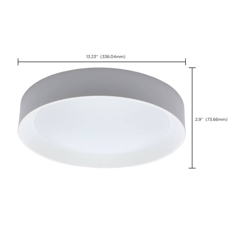 Selene 13 Inch LED Flush Mount CCT Selectable White Finish