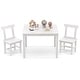 preview thumbnail 21 of 19, Costway Wooden Kids Table and 2 Chairs Set with Rubber Wood Legs - See Details