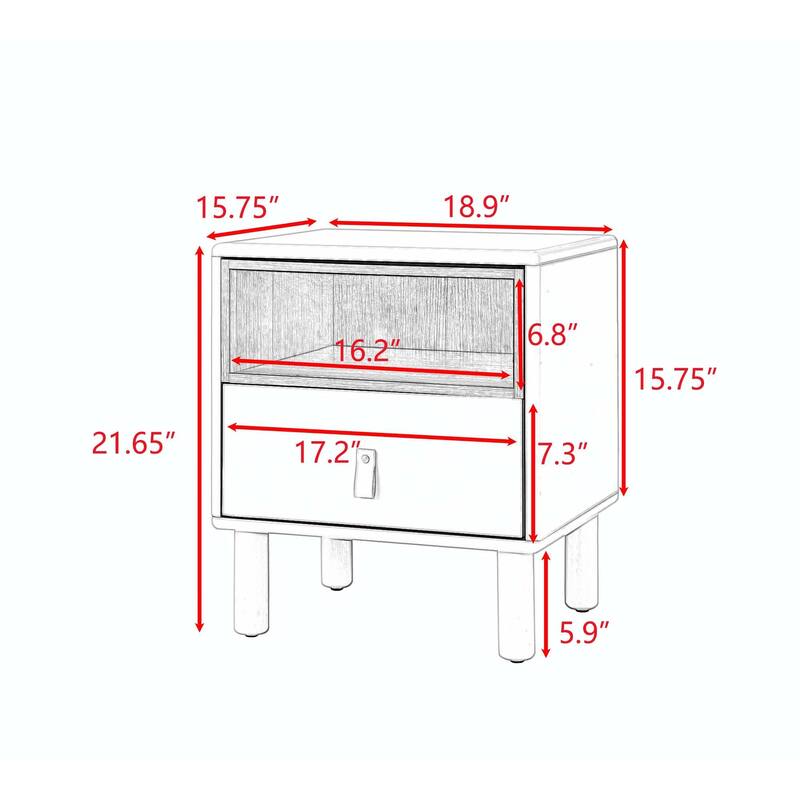 Modern style bedside table Nightstand with drawer