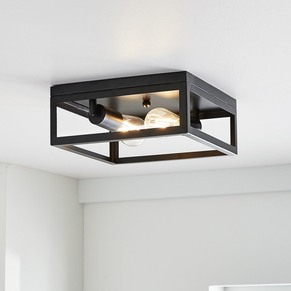 Square Ceiling Light Burnished Brass Finished 2 Light Bulbs Included - Bed  Bath \u0026 Beyond - 37594011, image size:1000x1000