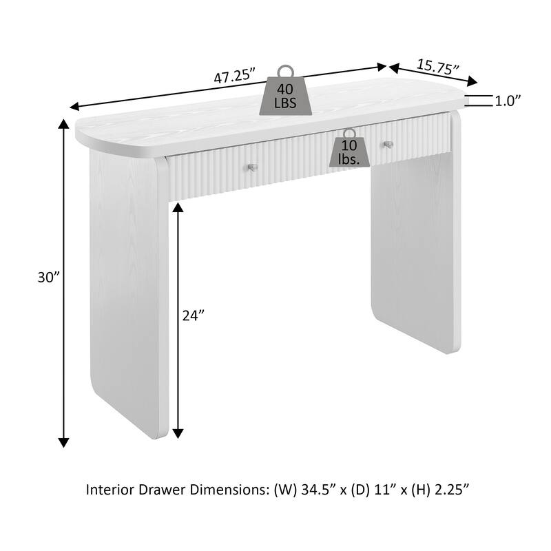 Convenience Concepts Weston 1 Drawer Hall Entryway Console Table