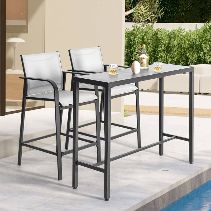 Nuu Garden Outdoor 3-Piece Textilene Bar Set